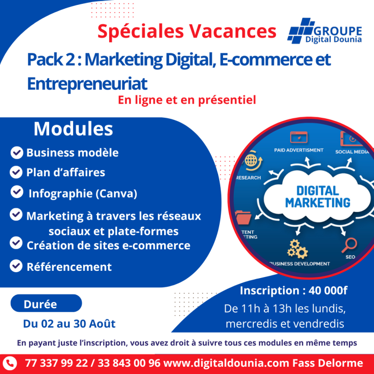 Marketing Digital, E-commerce & Entrepreneuriat